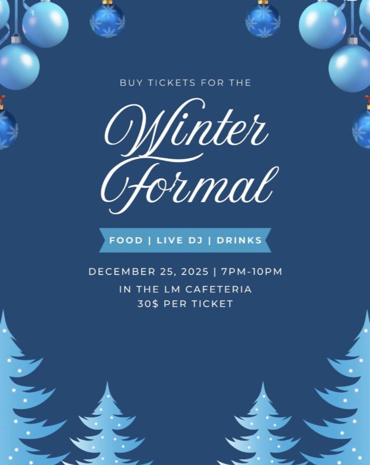 The Winter Formal poster, uploaded to the Class of 2026 Instagram, was one way the dance was advertized. | Graphic courtesy of